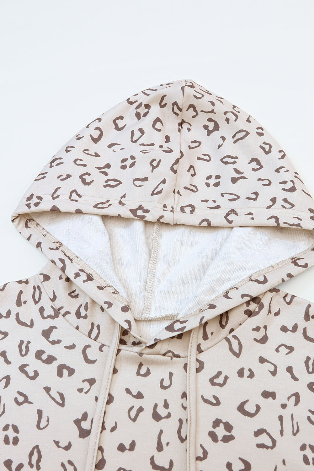 Subtle Slit Plus Size Leopard Hoodie