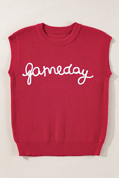 Racing Red Game Day Football Season Sweater Vest