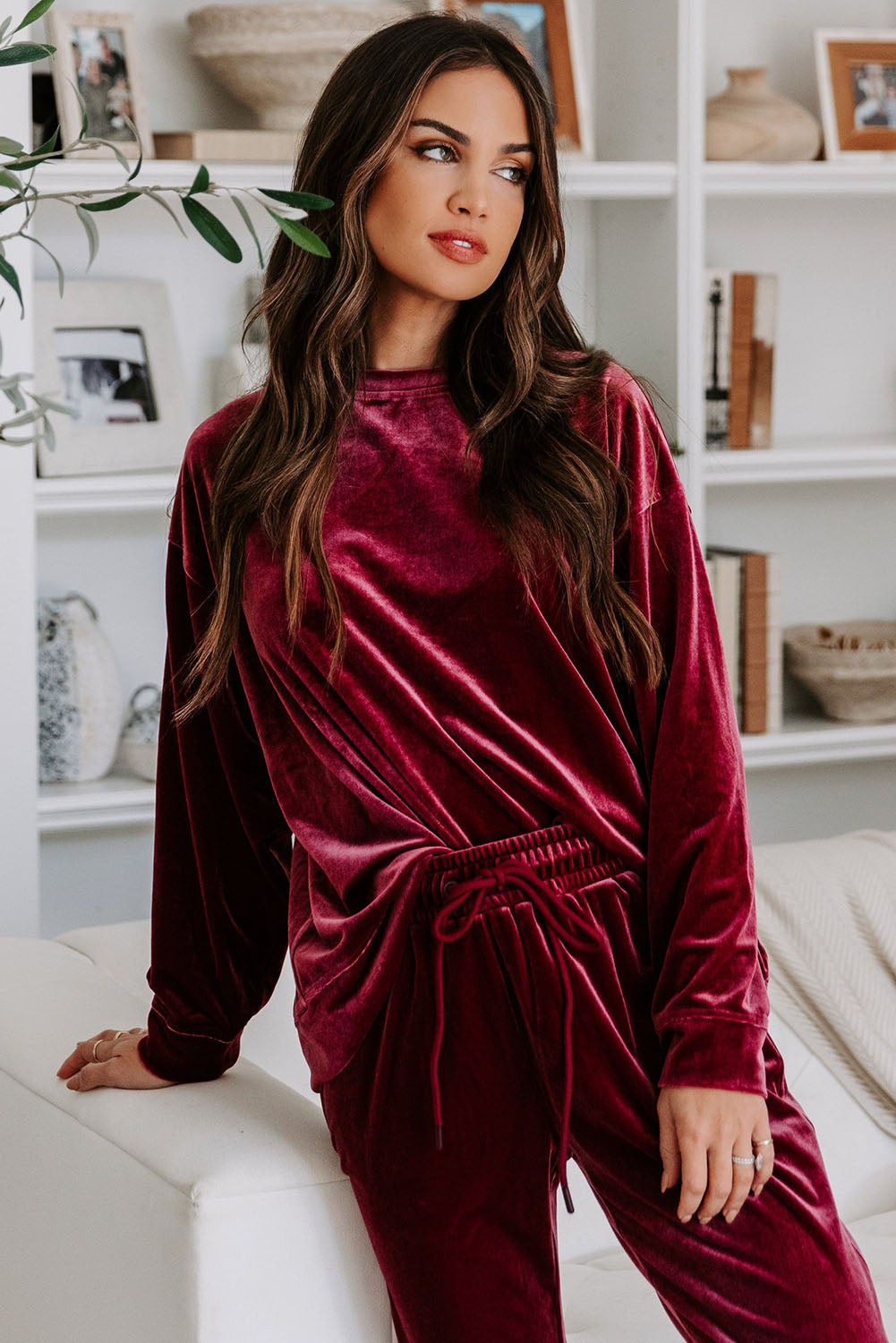 Claire Velvet Two Piece Lounge Set