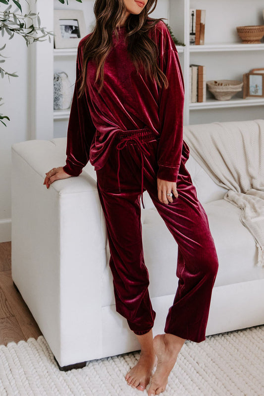 Claire Velvet Two Piece Lounge Set