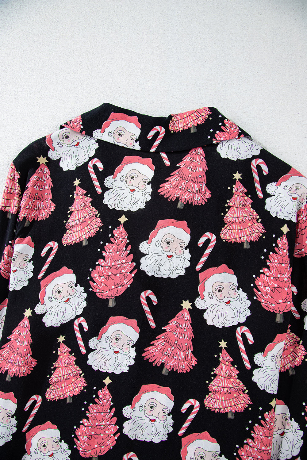 Christmas Santa Printed Two Piece Pajamas Set