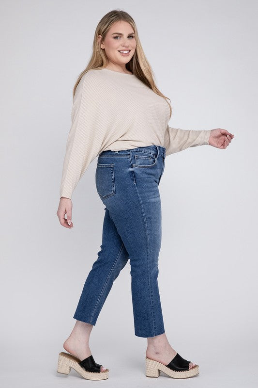 Vervet by Flying Monkey Plus Size High Rise Slim Straight Jeans