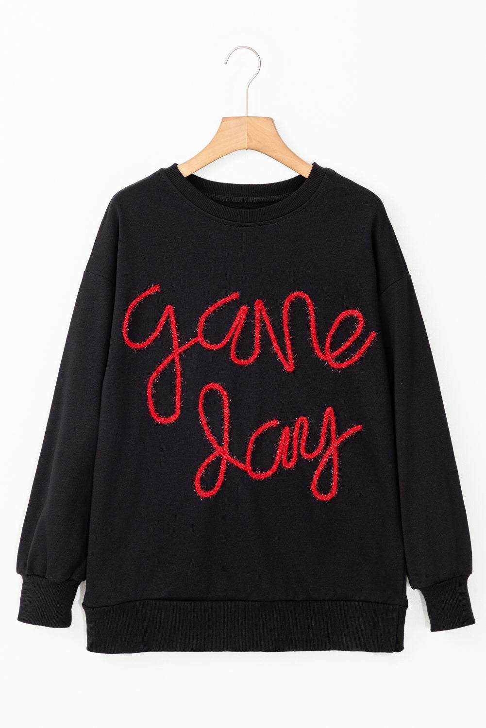 Tinsel Game Day Drop Shoulder Graphic Sweatshirt