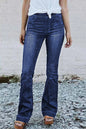 Trudie High Rise Elastic Waist Flare Jeans