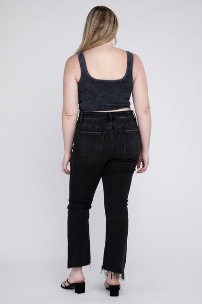 Vervet by Flying Monkey Plus Size High Rise Crop Flare Jeans