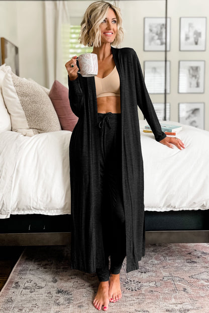 Long Cardigan and Skinny Pants Lounge Set