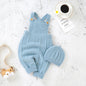 Baby's Sweater Bodysuit With Suspender And Hat