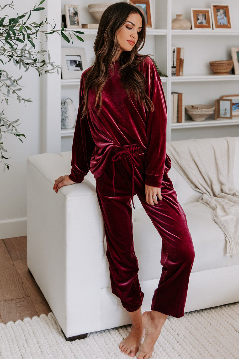 Claire Velvet Two Piece Lounge Set